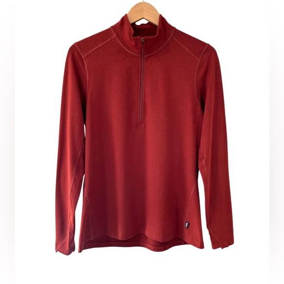 REI Co-op Tops - REI Co-op Women's Midweight Base Layer Half-Zip Long Sleeve Top L rust outdoor